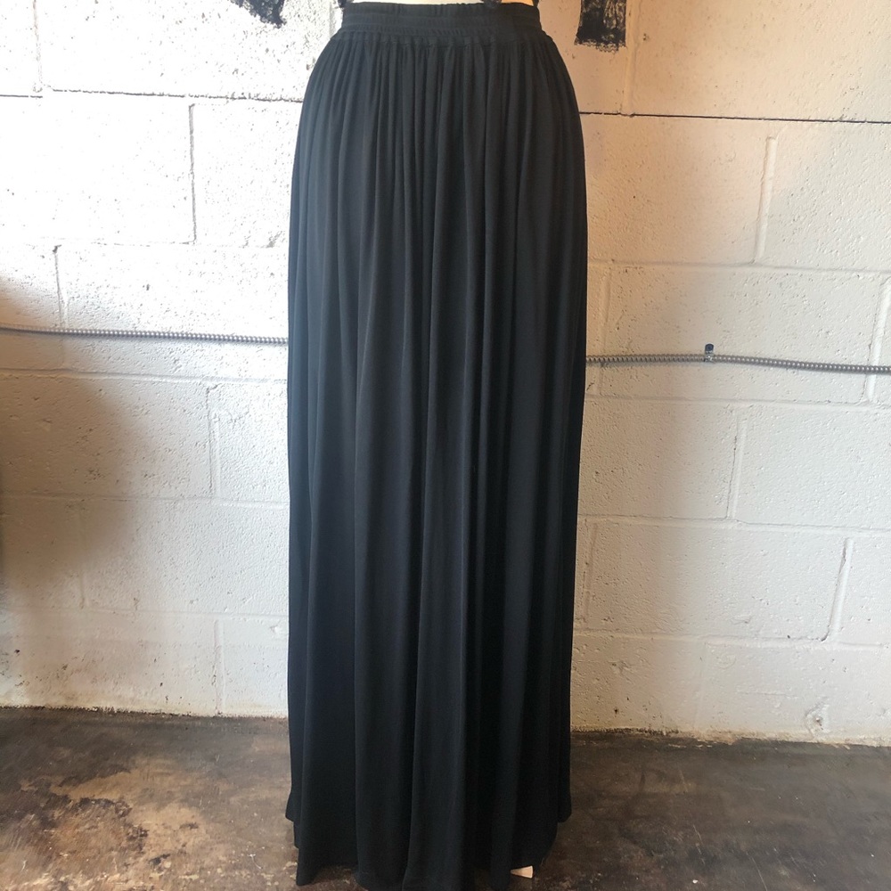 Saint Laurent rive gauche blk maxi skirt 38